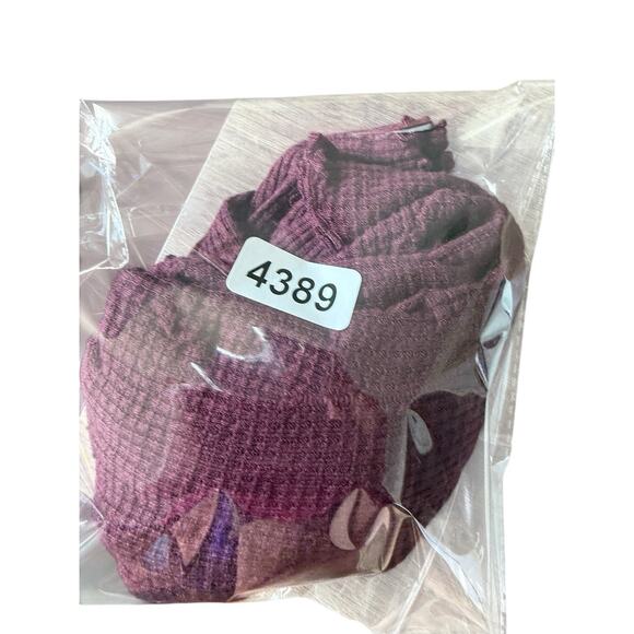 Intimately FREE PEOPLE Skyline Thermal Long Sleeve Plum/maroon Medium - Picture 4 of 4